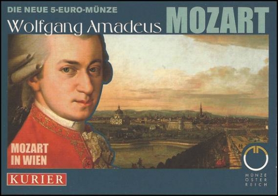 Münzfolder Mozart in Wien