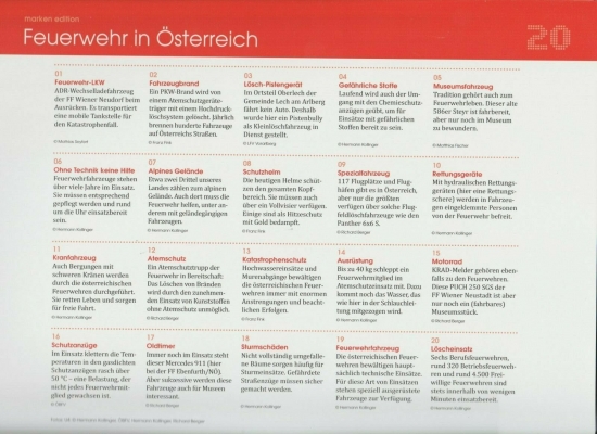 Marken Edition 20 - Feuerwehr in Österreich - Postfrisch **