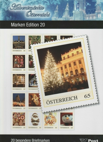 Marken Edition 20 - Adventmärkte Österreichs - Postfrisch **