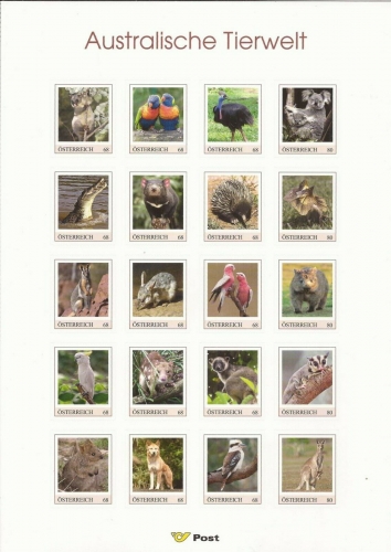 2018 - Marken Edition 20 - Australische Tierwelt - Postfrisch ** / DB / Kommissionsverkauf "BH"