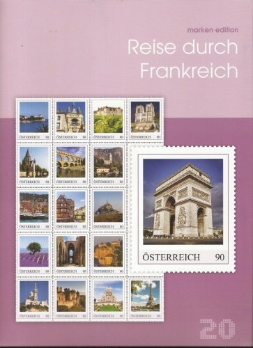 2018 - Marken Edition 20 - Reise durch Frankreich - Postfrisch ** / DB / Kommissionsverkauf "BH"