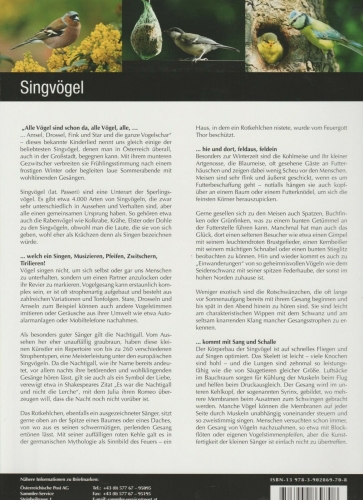 2013 - Marken Edition 20 - Singvögel - Postfrisch **