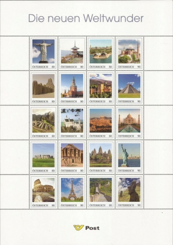 2018 - Marken Edition 20 - Die neuen Weltwunder - Postfrisch ** / DB / Kommissionsverkauf "BH"