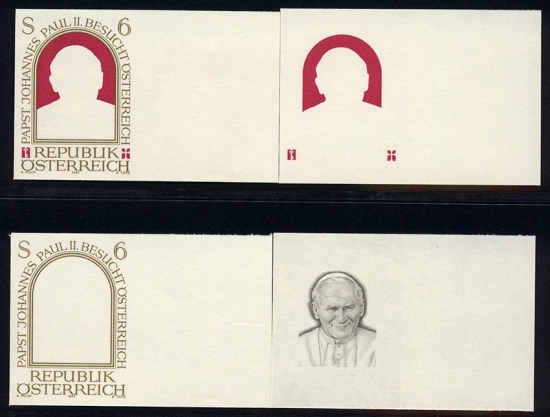 Österreich - ANK 1781 Ph U. - Phasendrucke ungezähnt in Farbe - Papstbesuch - Fotoattest - Postfrisch ** / DB / Kommissionsverkauf 