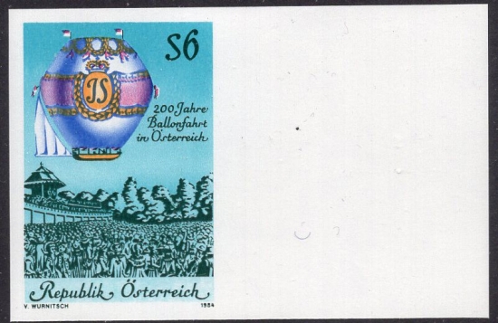 Österreich - ANK 1819 U. ungezähnt - 200 Jahre Ballonfahrt - Fotoattest - Postfrisch ** / DB / Kommissionsverkauf "PZ"