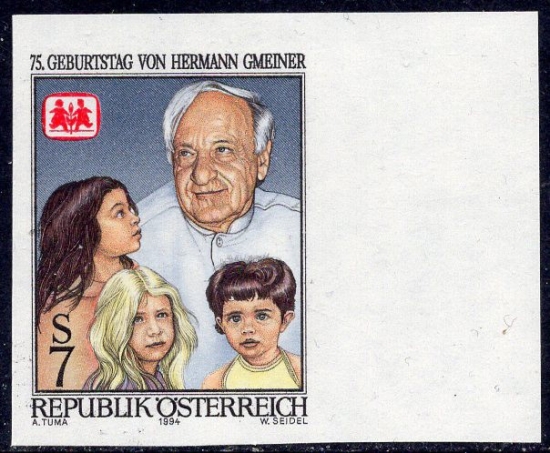 Österreich - ANK 2160 U. ungezähnt - 75. Geburtstag von Hermann Gmeiner - SOS-Kinderdorf - Fotoattest - Postfrisch ** / DB / Kommissionsverkauf 