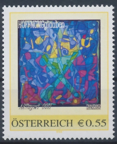 8001656 - PM - Personalisierte Marke - Kunst - Kunstmarke by Ennix 10 - HOFFNUNGglauben   - Postfrisch ** / DB / Kommissionsverkauf "BH"