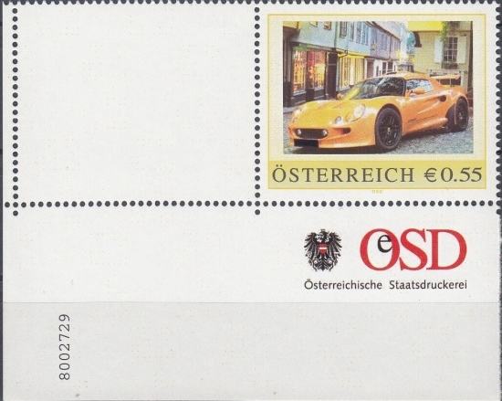 8002729 - PM - Personalisierte Marke - Sportcars - Lotus Exige - Postfrisch ** / DB / Kommissionsverkauf 
