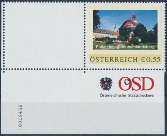 8009456 - PM - Personalisierte Marke - Philatelietag Deutschlandsberg - Postfrisch ** / DB / Kommissionsverkauf "BH"