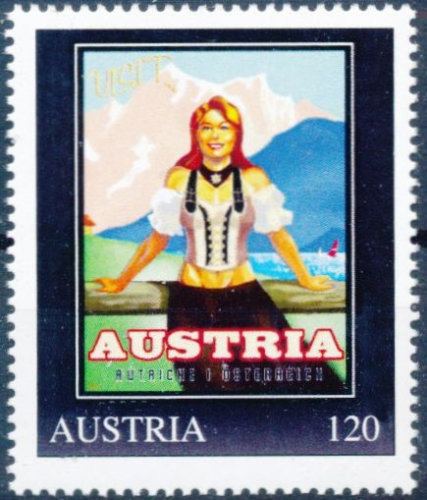8144734 - PM - Personalisierte Marke - Erotik - sexy Girl - Woman - Gemälde - Dirndl - AUSTRIA - Postfrisch ** - Differenzbesteuert gem. § 24 UStG