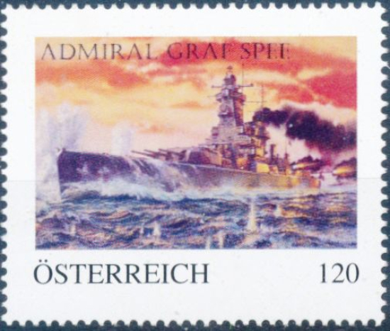 8147334 - PM - Personalisierte Marke - Gemälde - Schiff - Admiral Graf Spee - Postfrisch ** - Differenzbesteuert gem. § 24 UStG