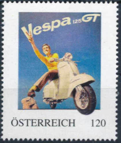 8147449 - PM - Personalisierte Marke - sexy Girl - Motorrad - Vespa 125 GT - Gemälde - Postfrisch **  - Differenzbesteuert gem. § 24 UStG