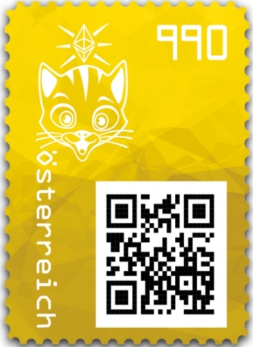 Crypto stamp 3.1 - KATZE - Farbe: GELB - Postfrisch **