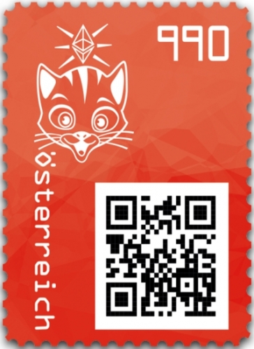 Crypto stamp 3.1 - KATZE - Farbe: ROT - Postfrisch **