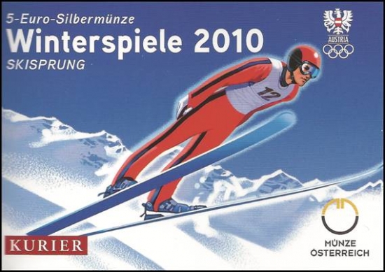 Münzfolder Skispringer