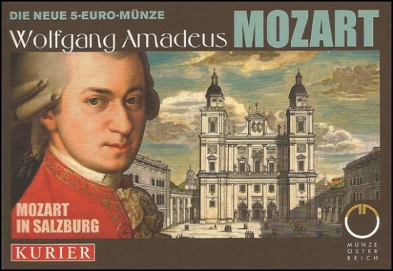 Münzfolder Mozart in Salzburg