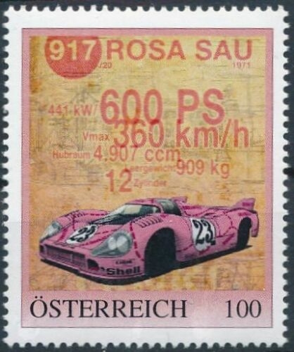 8123103 -PM - Personalisierte Marke - Porsche 917 - ROSA SAU - Postfrisch ** / DB / Kommissionsverkauf "BH"