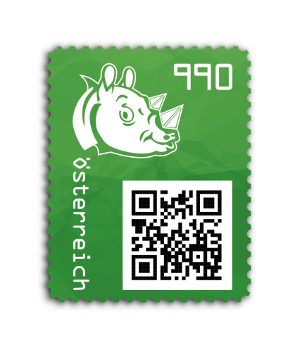Crypto stamp 3.1 - RHINO - Farbe: GRÜN - Postfrisch **